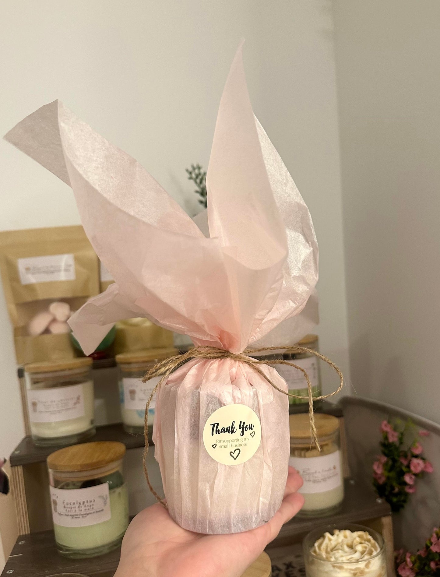 Bougie de soya - Pétales de lilas