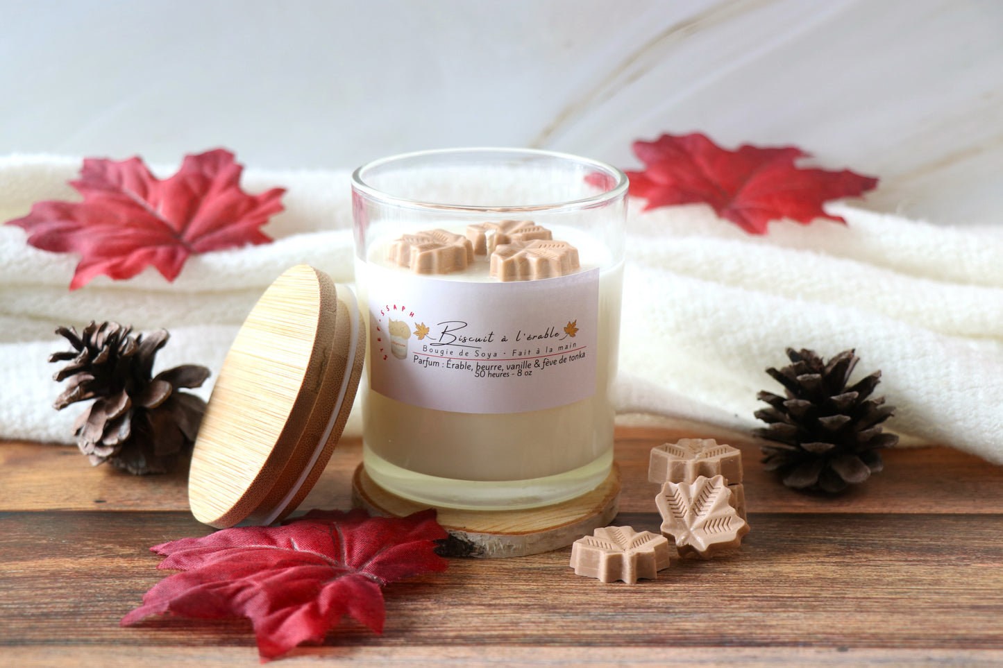 Bougie de soya - Biscuit à l'érable