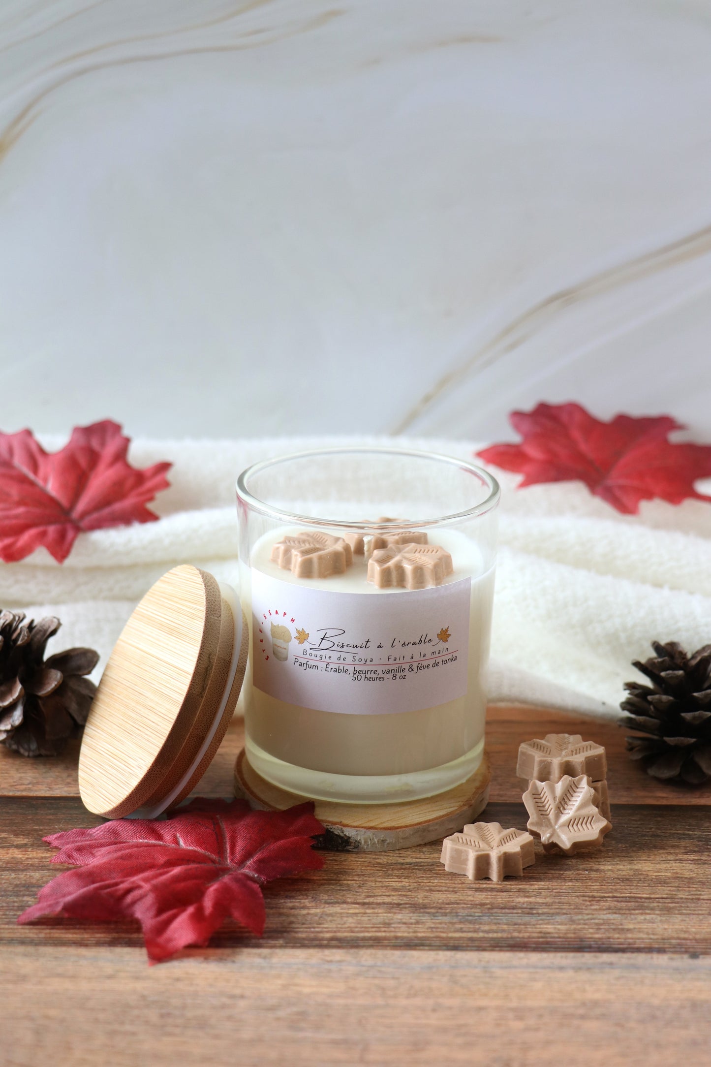 Bougie de soya - Biscuit à l'érable