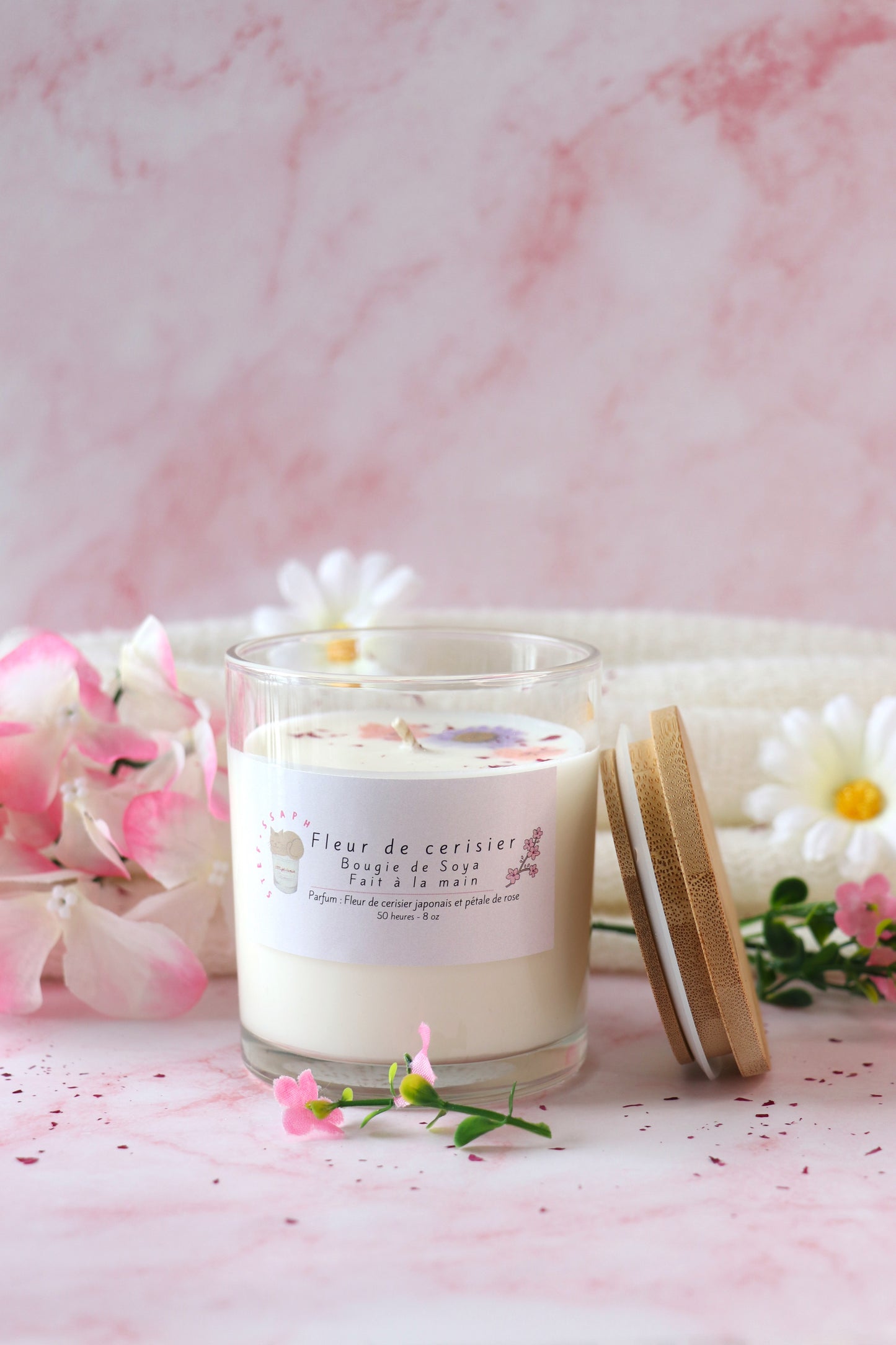 Bougie de soya - Fleur de cerisier