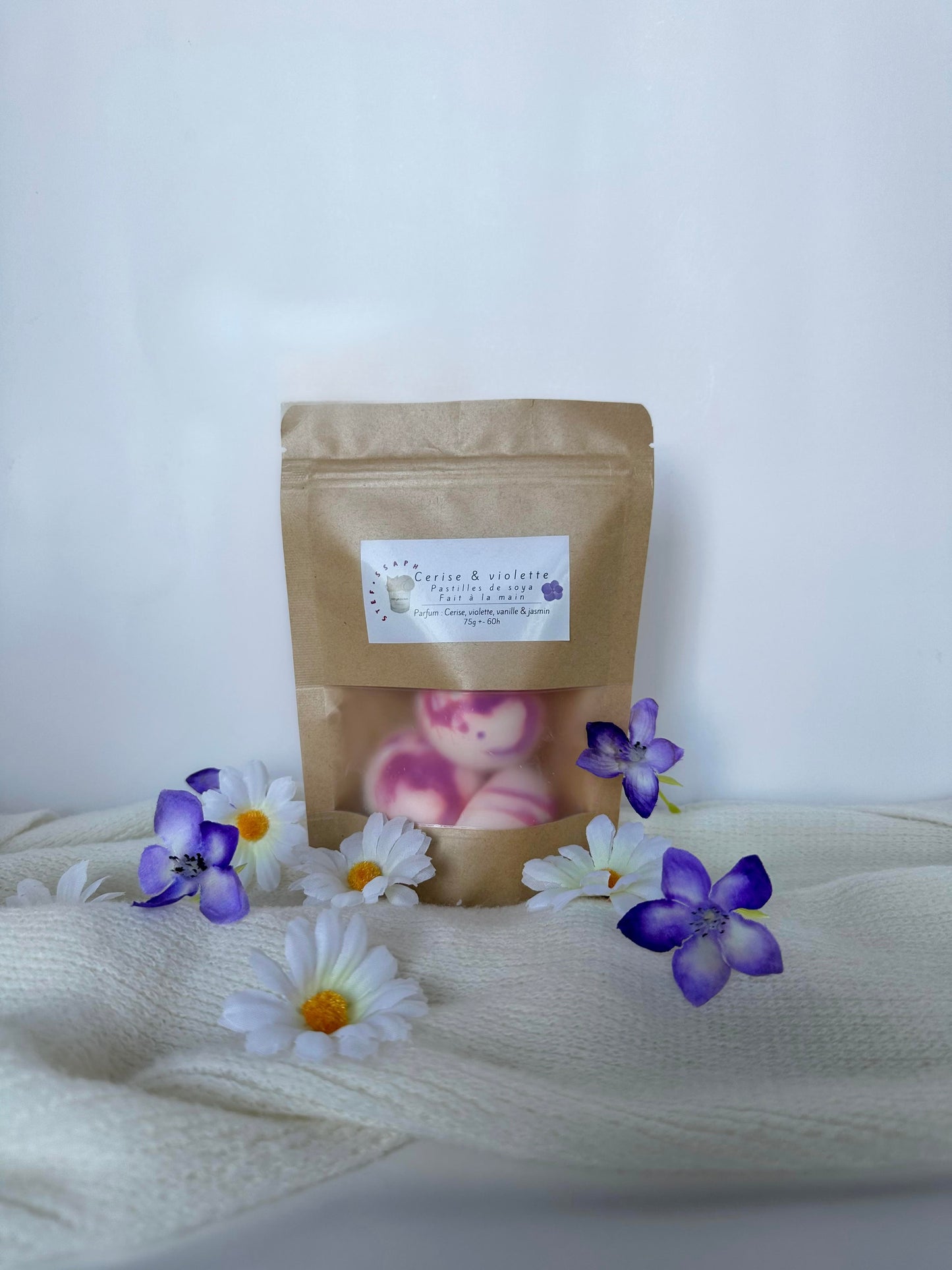 Paquet de pastilles de soya - Cerise et violette